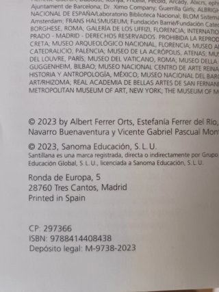 Libro Historia del Arte 2 Bachillerato Santillana