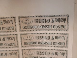 Títulos Acciones Banco Hispano Romano 1912