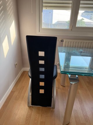Mesa cristal extensible 6 sillas