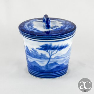 Caixa redonda porcelana China período República