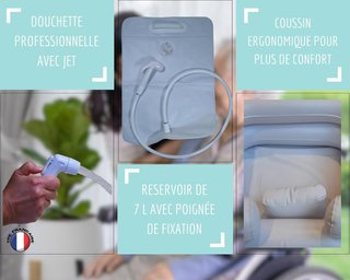 Lavacabezas portátil con ducha y cojín cómodo