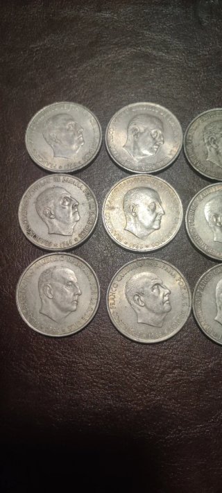 9 Monedas Franco 1966 Plata
