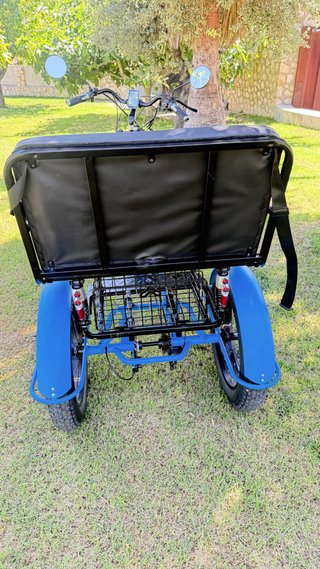 Triciclo Eléctrico Carga 750W Azul