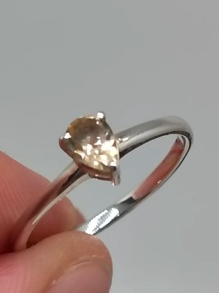 Anillo Plata 925 Cuarzo Citrino