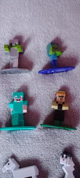 Lote 20 Nanofiguras Minecraft Metal 4cm