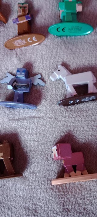 Lote 20 Nanofiguras Minecraft Metal 4cm