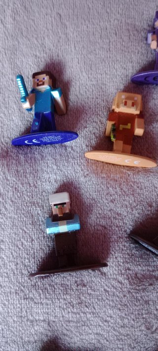 Lote 20 Nanofiguras Minecraft Metal 4cm