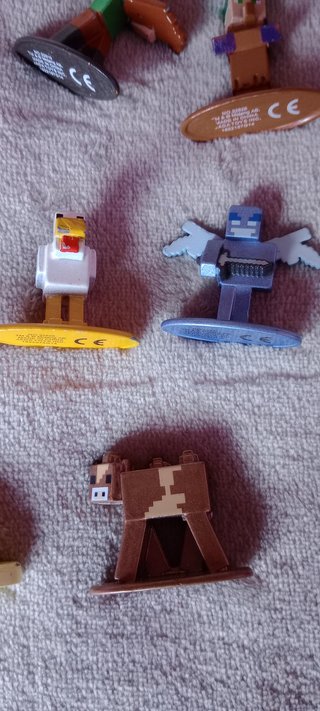 Lote 20 Nanofiguras Minecraft Metal 4cm