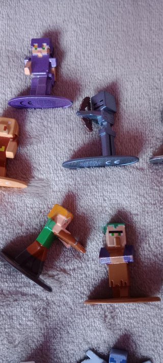 Lote 20 Nanofiguras Minecraft Metal 4cm