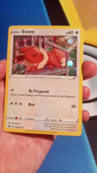 Eevee Holo swirl carta Pokemon promo