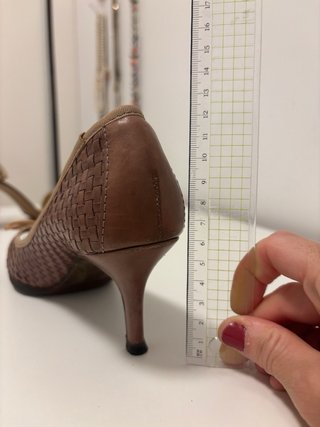 Zapatos Massimo Dutti rosa piel trenzado