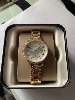 Reloj Fossil Mujer Dorado y Blanco