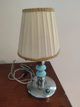 Lampada da tavolo vintage azzurra