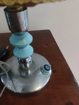 Lampada da tavolo vintage azzurra