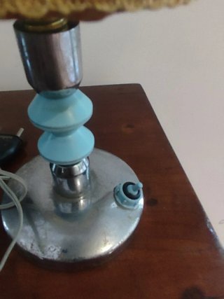 Lampada da tavolo vintage azzurra