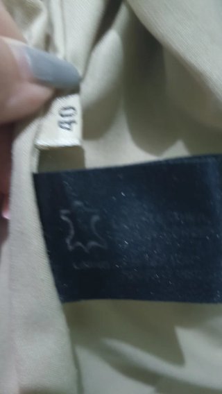 Chaqueta de piel beige