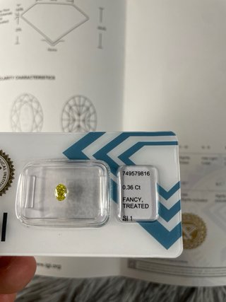 Diamante Natural IGI Amarillo 0.36 CT