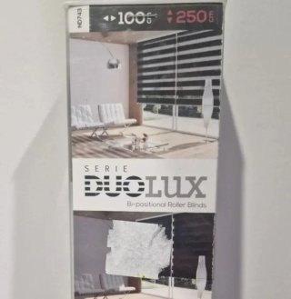 Estor enrollable Duolux Lino noche y dia 100x250