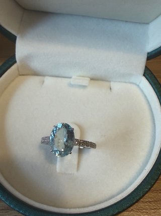 Anillo Platino 950 Aguamarina Natural 2,71ct