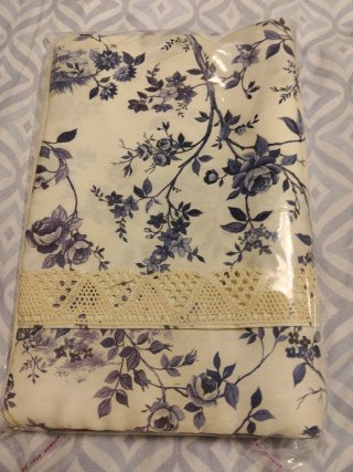 Custodia per libro/e-reader floreale beige e blu