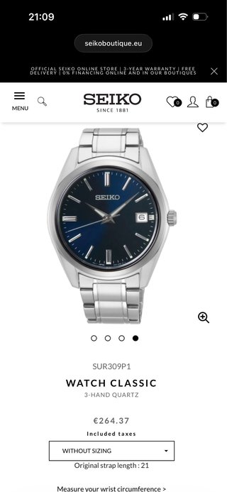 Reloj Seiko Classic Esfera Azul- Full Set+GARANTIA