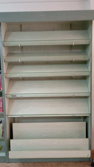Módulo estantería madera y cristal
