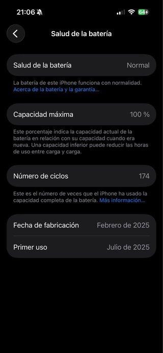iPhone 15 Pro 512GB Plata - Batería 100%