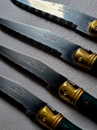 Set 4 Coltelli Laguiole Manici Blu