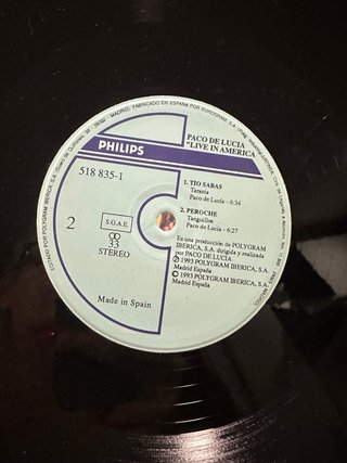 Doble LP Vinilo Paco de Lucía - Live in America