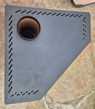 Chimenea estufa de esquina / rincón de metal