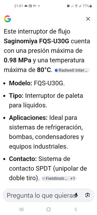 Detector de Flujo FQS-U30G