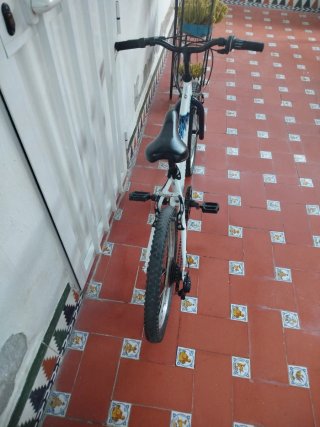 Bici infantil Rockrider 20 azul y blanca