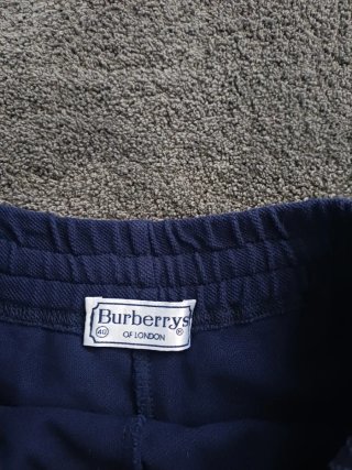 Burberrys Shorts Azul Marino Bordado Vintage