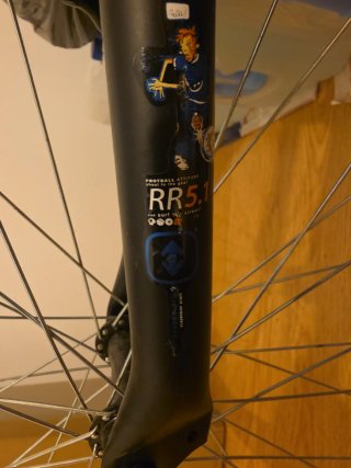 Bicicleta azul Rockrider Sport.