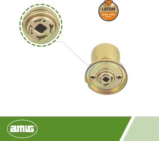 Amig pomo puerta madera latón Mod. 600