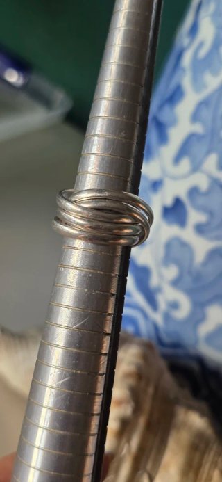 Anillo envolvente espiral plata de ley