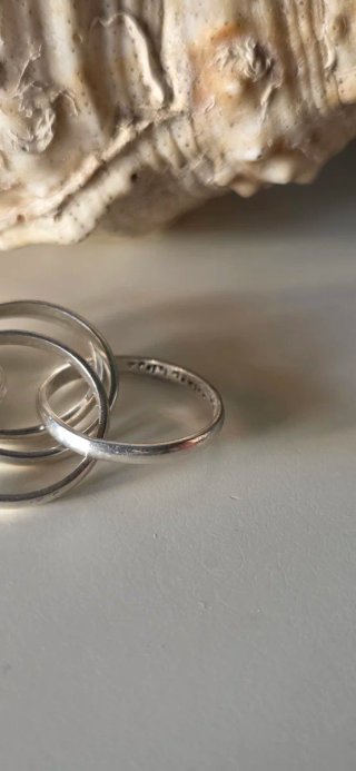 Anillo envolvente espiral plata de ley