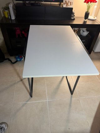 Mesa extensible madera y metal