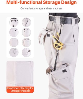 VEVOR pantalones resistentes fuego algodón