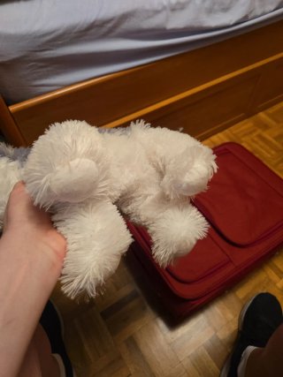Peluche perro Husky gris y blanco