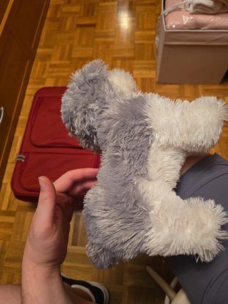 Peluche perro Husky gris y blanco