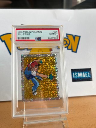 Carta Pokémon 1999 Merlin Ash #S26 GEM MT 10