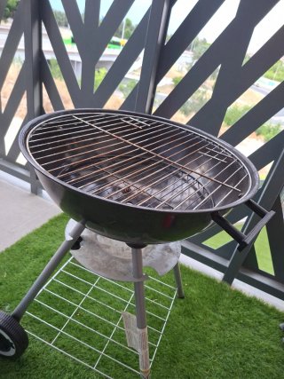 Barbacoa de Carbón c/ Tapa y Ajuste de Temperatura