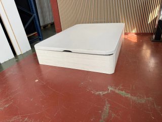 Canape Madera Blanco Artico 135x190 y Colchón