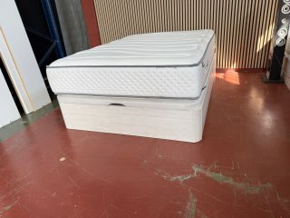 Canape Madera Blanco Artico 135x190 y Colchón