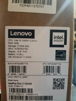 Lenovo IdeaPad 3 15IAH8 CI5 8+512GB