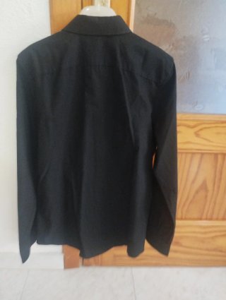 Camisa Zara Hombre Negra Regular Fit