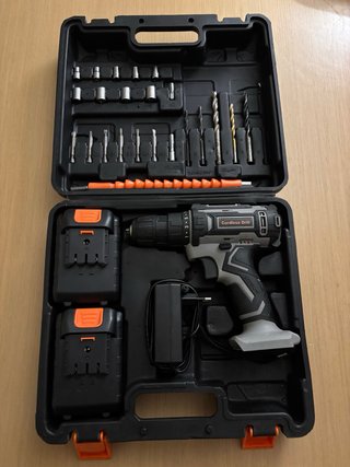 Taladro Atornillador Percutor + Baterías