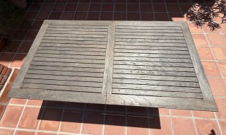 Mesa de exterior de teca
