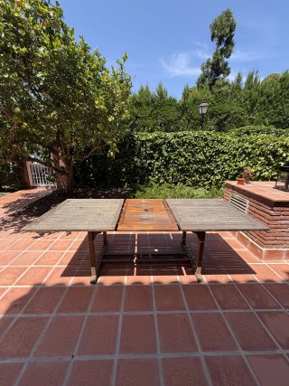 Mesa de exterior de teca